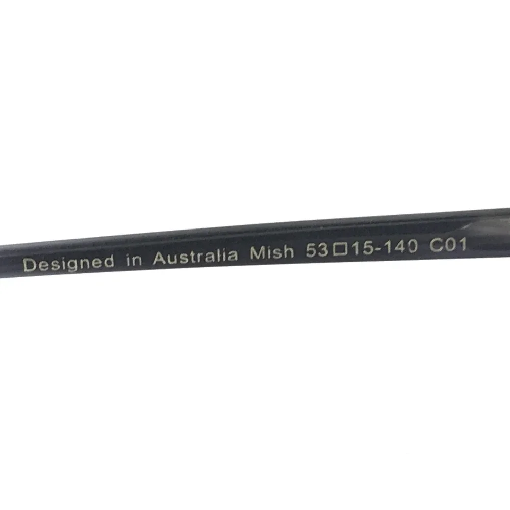 Iconik Eyeglasses Frames Mish C01 Black Blue Horn Square Horn Rim 53-15-140